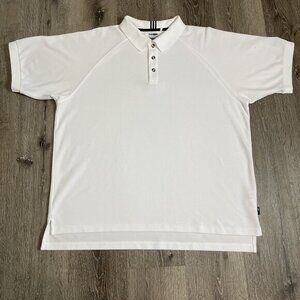 Adidas ClimaLite White Polo‎ Shirt XL Stretch